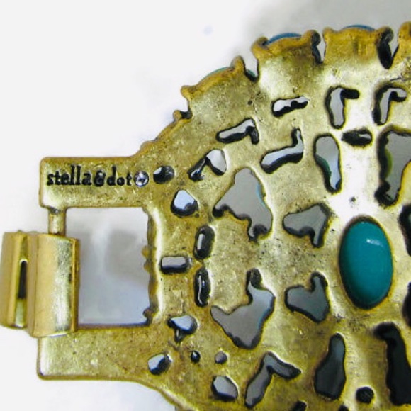 :: S&D💙🎋SeaGoddess BlueGreen Statement Bracelet - Picture 6 of 8